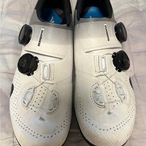 Shimano White and Black Cycling Shoes